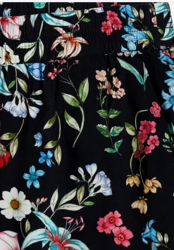 Florale loose fit broek