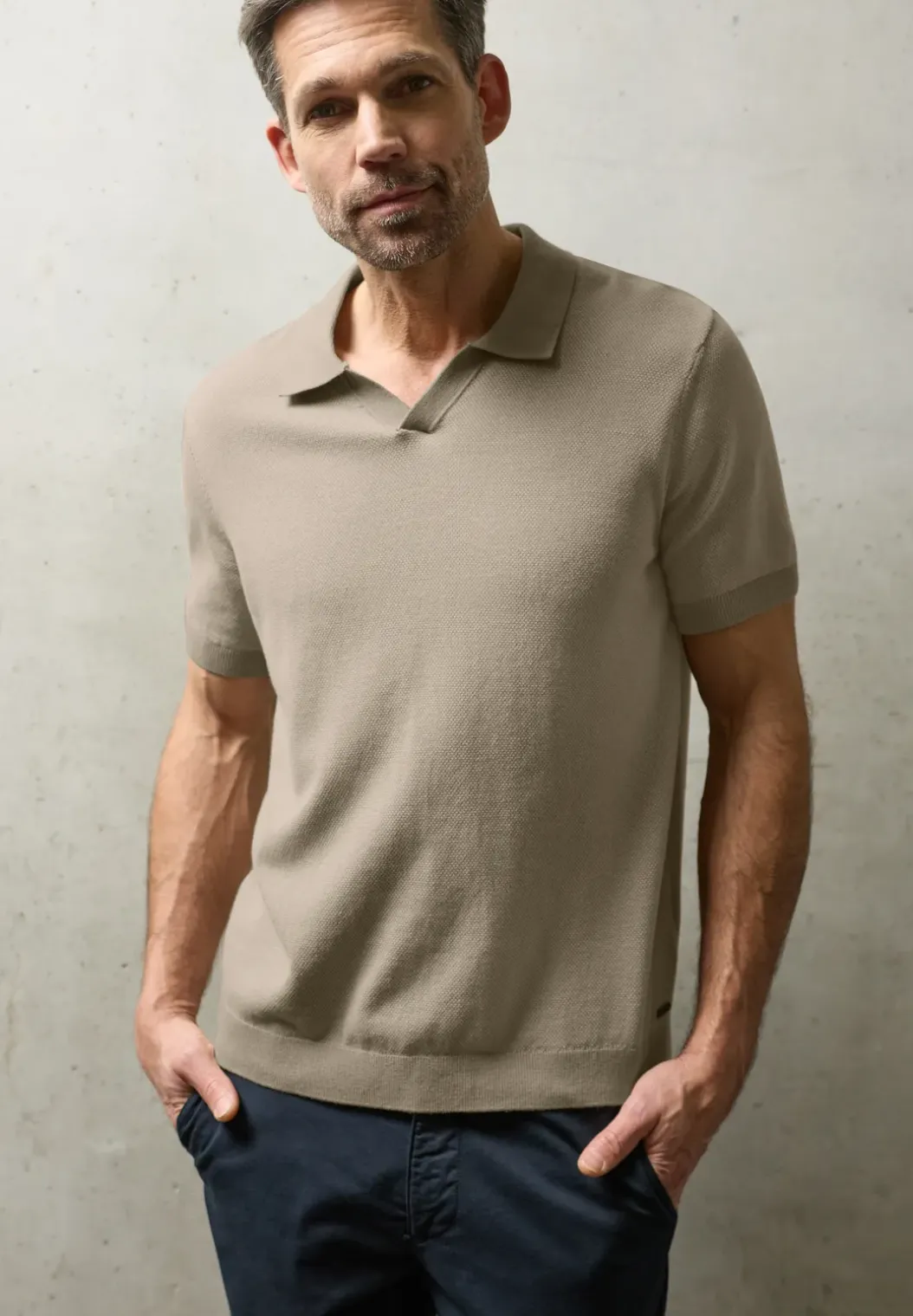Gebreid poloshirt