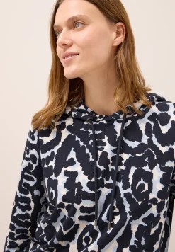 Gedessineerd shirt met capuchon