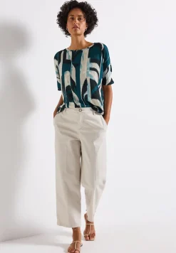 Gedessineerd crinkle shirt