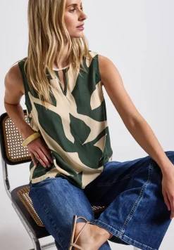 Gedessineerde blouse top