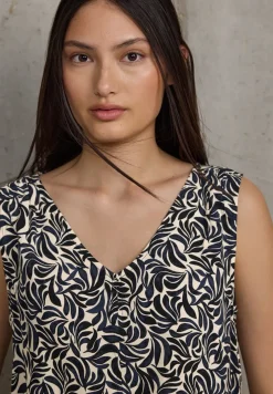 Gedessineerde blouse top