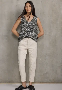 Gedessineerde blouse top