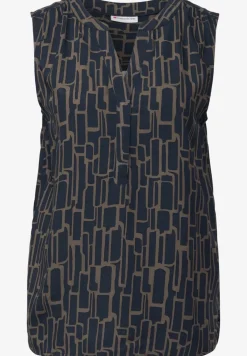 Gedessineerde blouse top