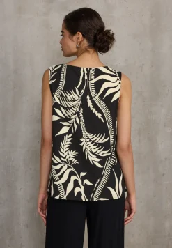 Gedessineerde blouse top