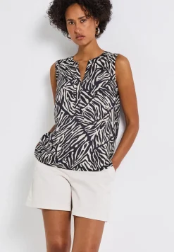 Gedessineerde blouse top
