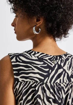 Gedessineerde blouse top