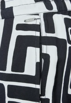 Gedessineerde broek met structuur