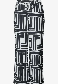 Gedessineerde broek met structuur