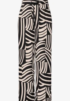 Gedessineerde broek met wijde pijpen