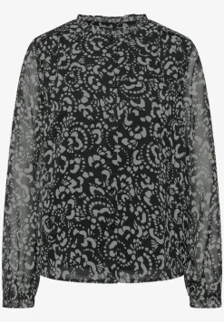 Gedessineerde chiffon blouse