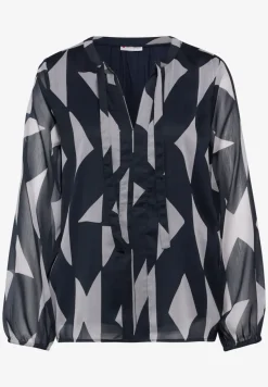 Gedessineerde chiffon blouse