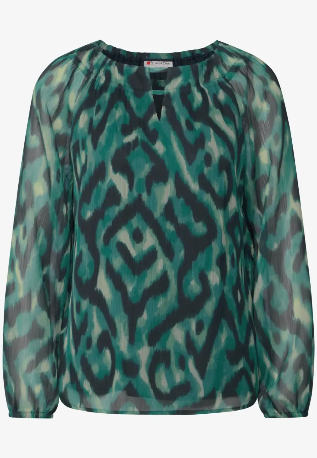 Gedessineerde chiffon blouse