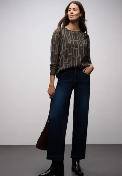 Gedessineerde chiffon blouse