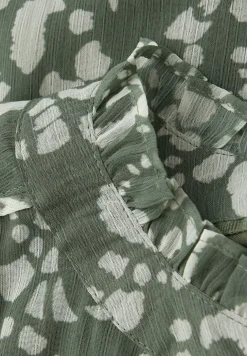 Gedessineerde chiffon blouse