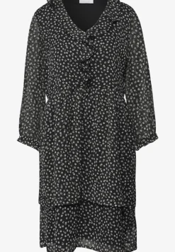 Gedessineerde chiffon jurk