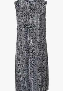 Gedessineerde jersey jurk