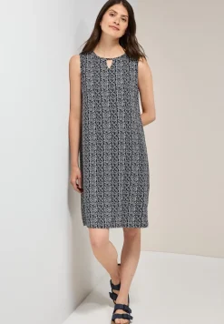 Gedessineerde jersey jurk