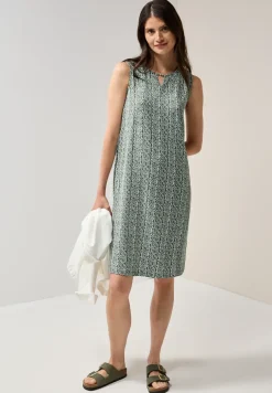 Gedessineerde jersey jurk