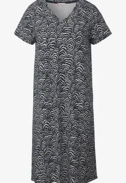Gedessineerde jersey jurk