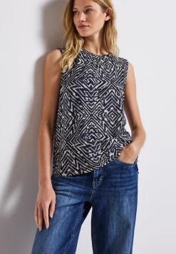 Gedessineerde jersey top