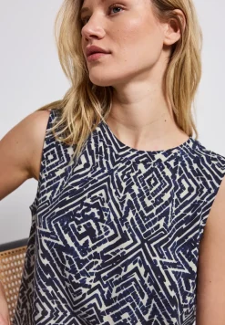 Gedessineerde jersey top