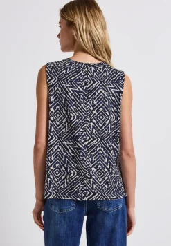 Gedessineerde jersey top