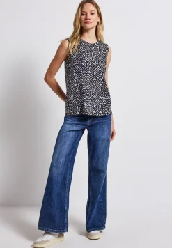 Gedessineerde jersey top