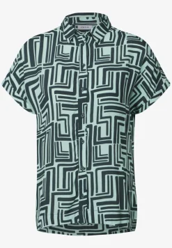 Gedessineerde overhemdblouse