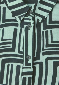 Gedessineerde overhemdblouse
