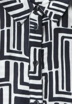 Gedessineerde overhemdblouse