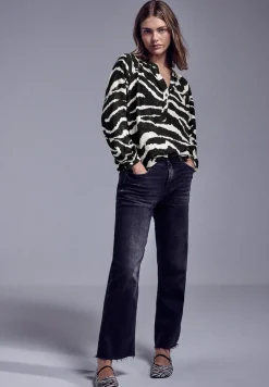Gedessineerde raglan blouse