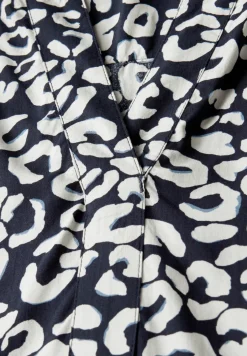 Gedessineerde blouse met gespleten hals