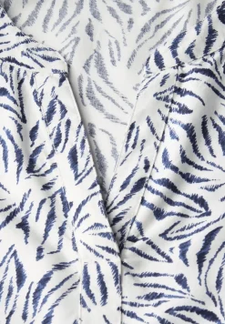Gedessineerde blouse met gespleten hals