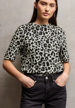 Gedessineerd shirt met korte mouwen