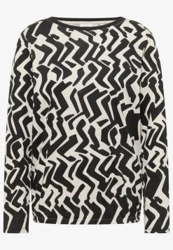 Gedessineerd shirt met lange mouwen