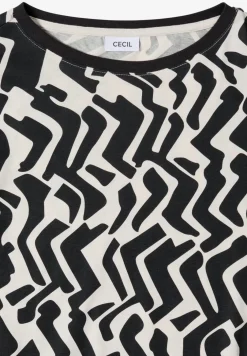 Gedessineerd shirt met lange mouwen