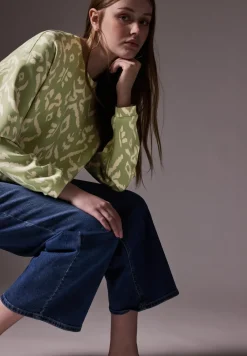 Gedessineerd Silk-Look Shirt