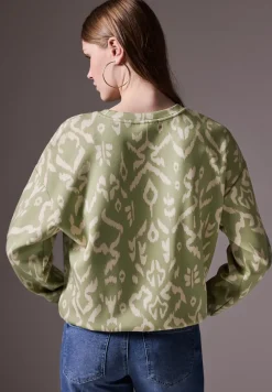 Gedessineerd Silk-Look Shirt