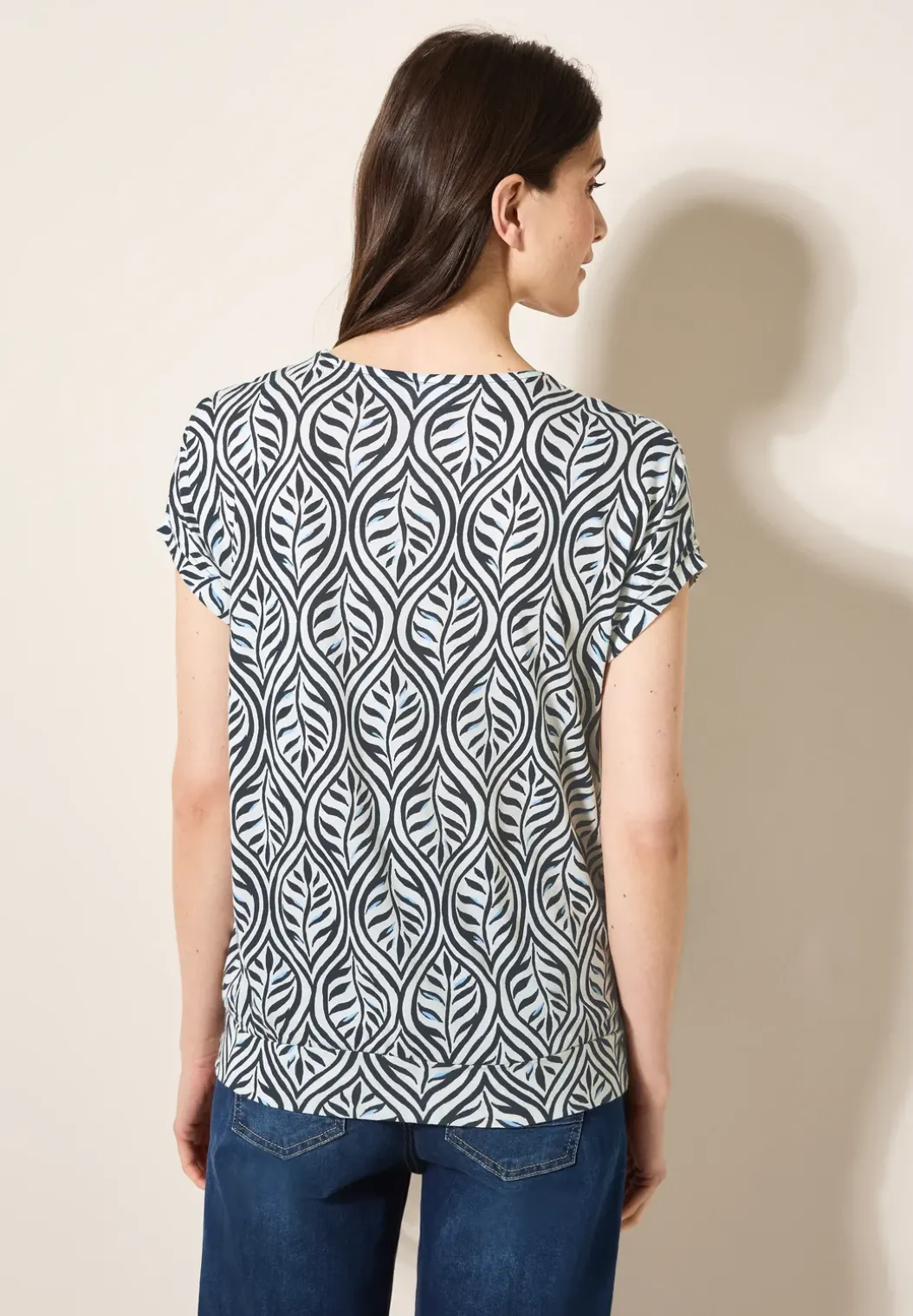 Gedessineerd V-hals Shirt