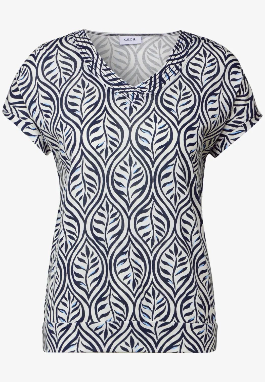 Gedessineerd V-hals Shirt