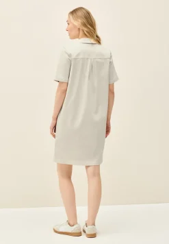 Gekleurde denim blousejurk