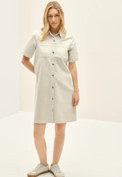 Gekleurde denim blousejurk