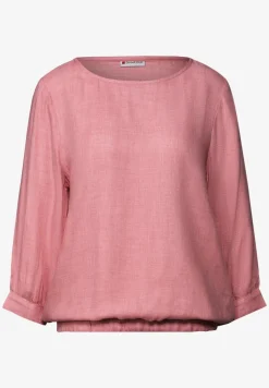 Gemêleerde blouse met ronde hals