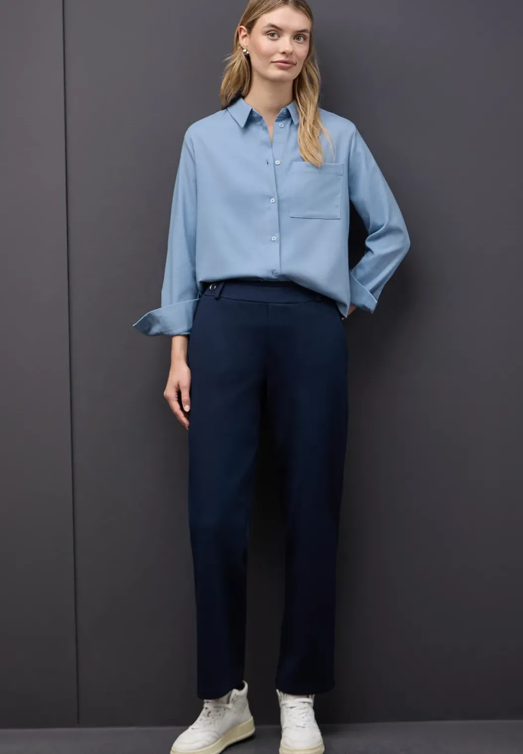 Gemêleerde blouse met tape