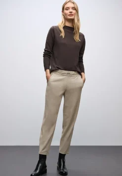 Gemêleerde broek met detail