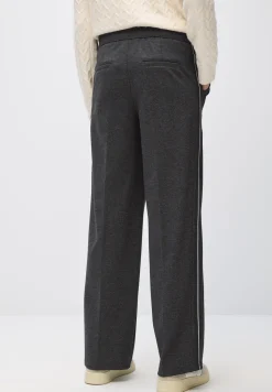 Gemêleerde broek met rechte leg