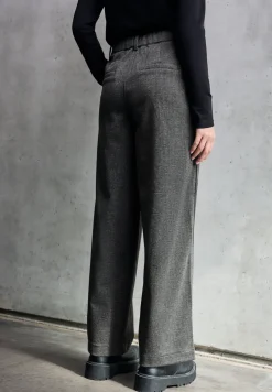 Gemêleerde broek met rechte leg