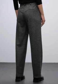 Gemêleerde broek met rechte leg
