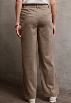 Gemêleerde broek met rechte leg